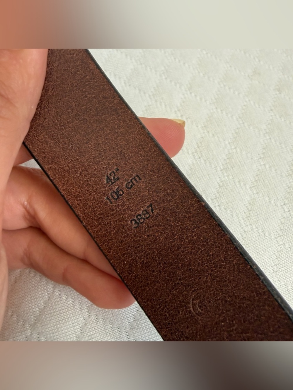 VTG 90s COACH Men Women Brown Leather Belt 42” Vegetable Tanned Cow Italy Buckle - Picture 9 of 15